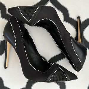 GX by Gwen Stefani Black w/White High Heels Sz 9